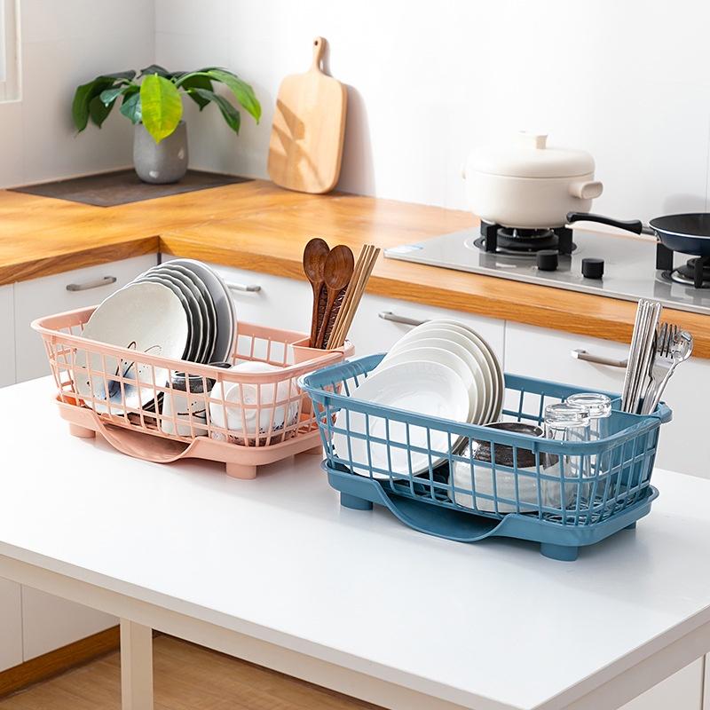 Rổ úp chén dĩa có khay đựng nước