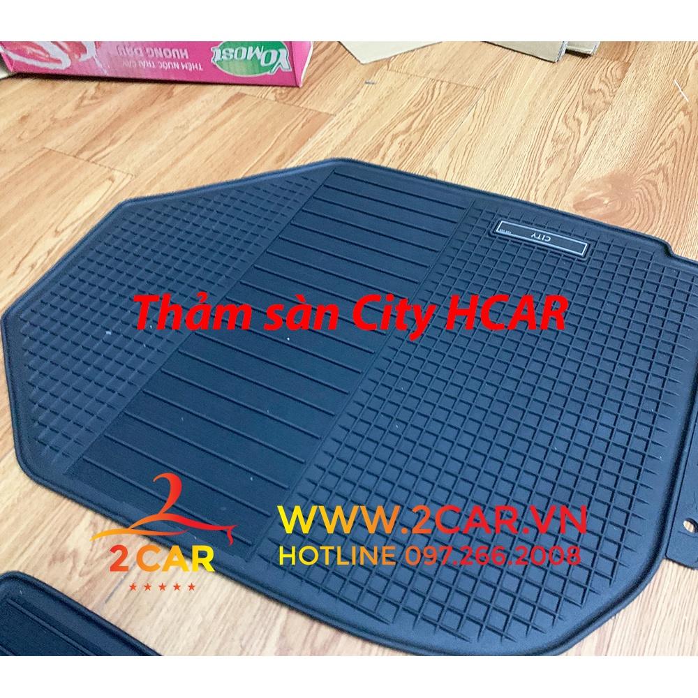 Thảm trải sàn, lót sàn PVC cao cấp xe Honda City 2015-2021, Hàng cao su đúc không mùi - Mẫu HCAR