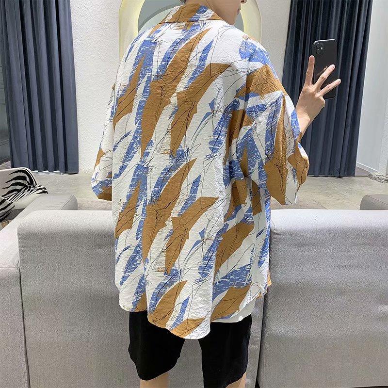 Áo Sơ Mi Ngắn Tay Form Rộng In Họa Tiết Thời Trang Dành Cho Nam