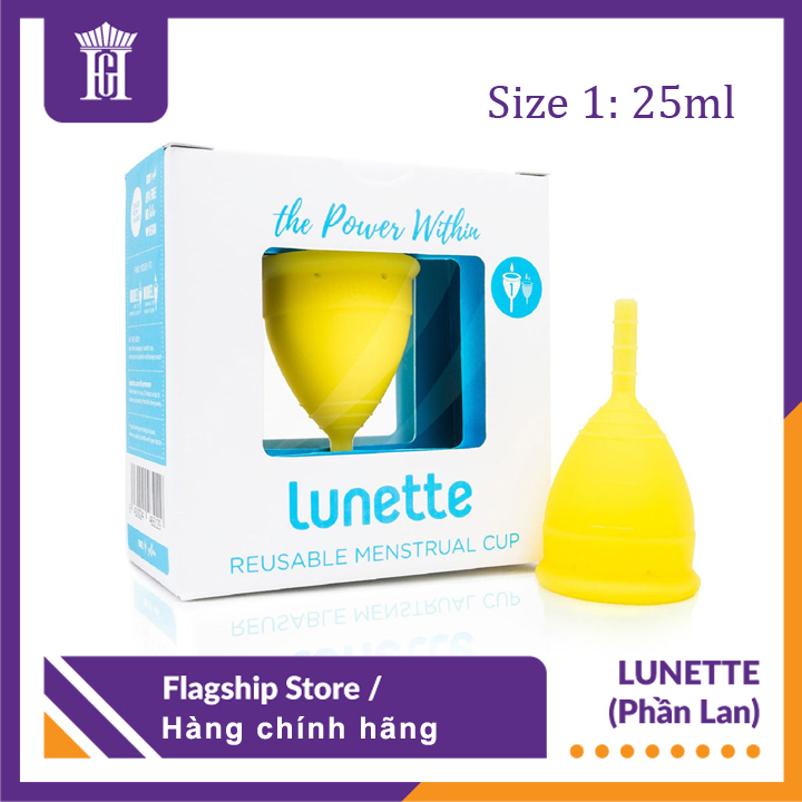 Cốc Nguyệt San Lunette Màu Vàng Size 2 Dung Tích 30ml - Vật Liệu 100% Silicon Y Tế Đạt Chứng Nhận FDA - Nguyên Tem Niêm Phong - Sản Xuất Tại Phần Lan - Hàng Chính Hãng - Lunette Menstrual Cup Yellow