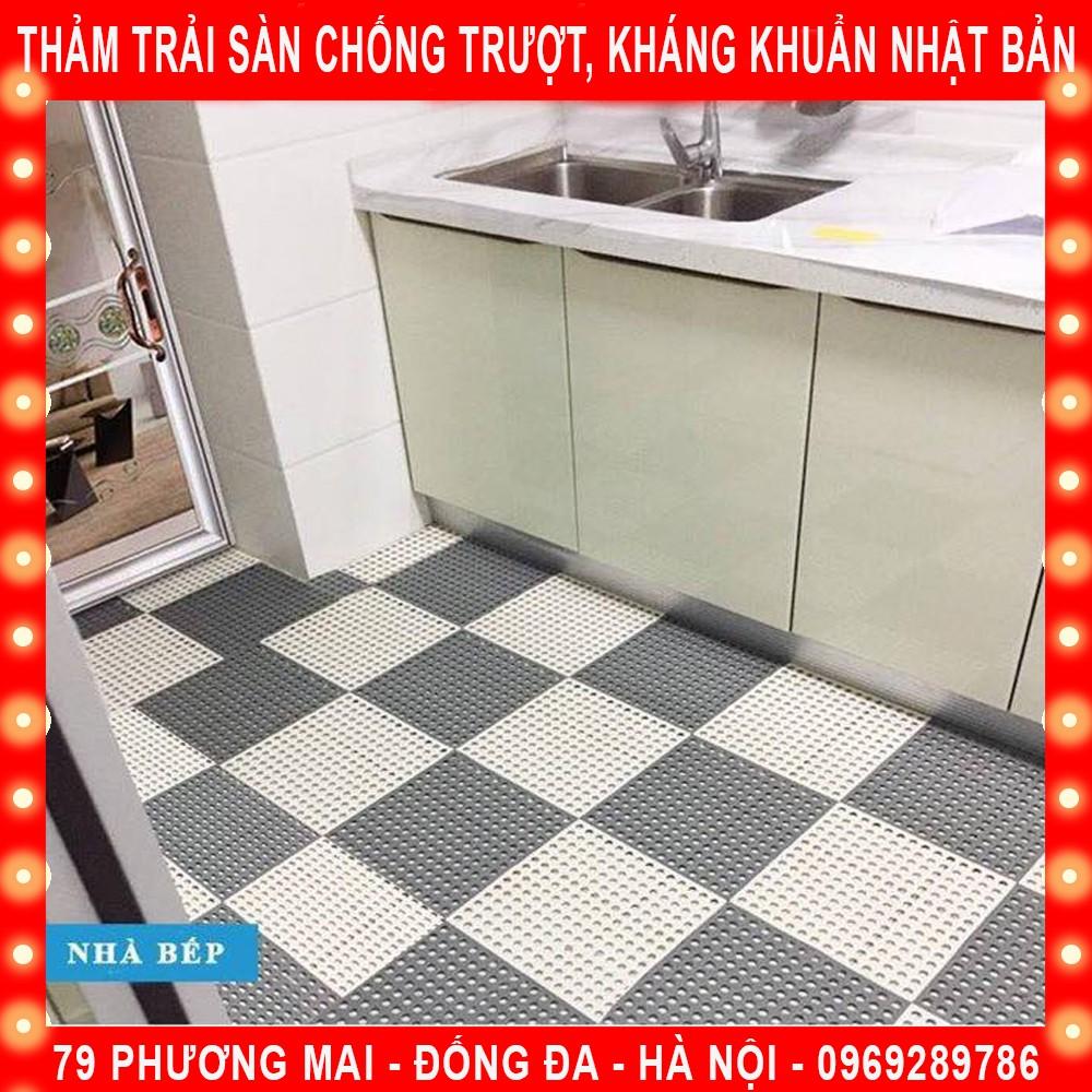 THẢM NHỰA LỖ GHÉP KHÁNG KHUẨN, CHỐNG TRƠN, TRƯỢT 30x30cm