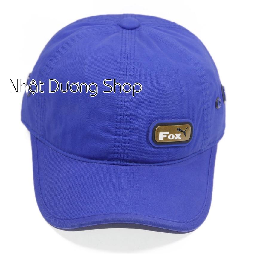 Nón kết xịn con báo Fox - Xanh dương chất liệu Kaki cao cấp oát mềm tạo cảm giác thoải mái cho người đội