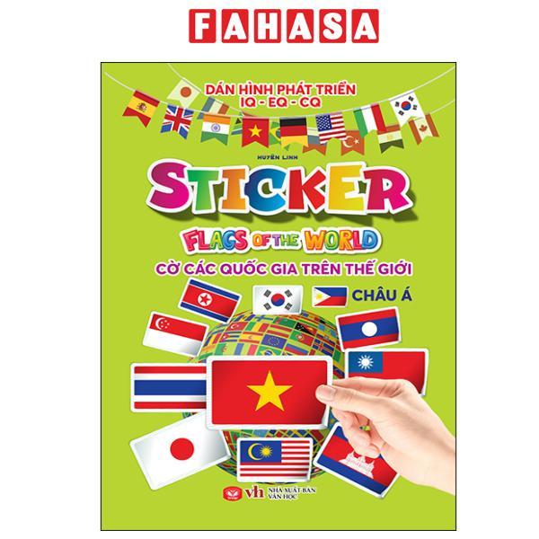 Sách - Sticker Flag Of The World - Cờ Các Quốc Gia Trên Thế Giới - Châu Á