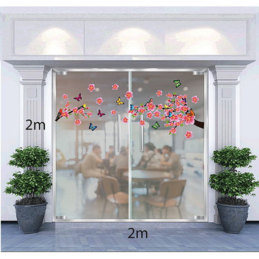 Decal Dán Tường Trang Trí Tết Cành Đào Mùa Xuân Số 1