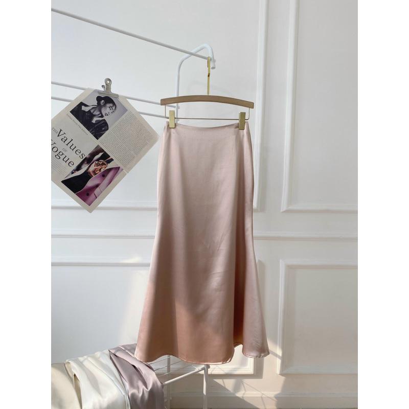 Chen.room Chân váy lụa form đuôi cá sang trọng, trendy, váy xinh đẹp nhà Chen