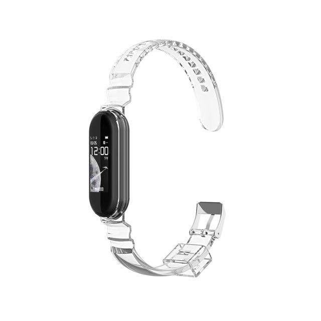 Dây Đeo Đồng Hồ Thông Minh Bằng Silicon Trong Suốt Nhiều Màu Tùy Chọn Cho Xiaomi Mi Band 5 Miband 5 6 4 3