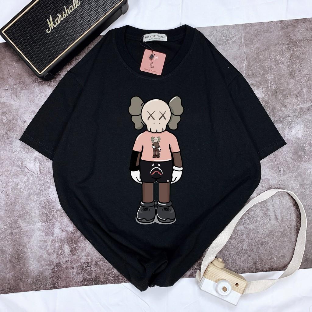 Áo thun tay ngắn Be Yourself unisex size M L XL - Gấu áo hồng