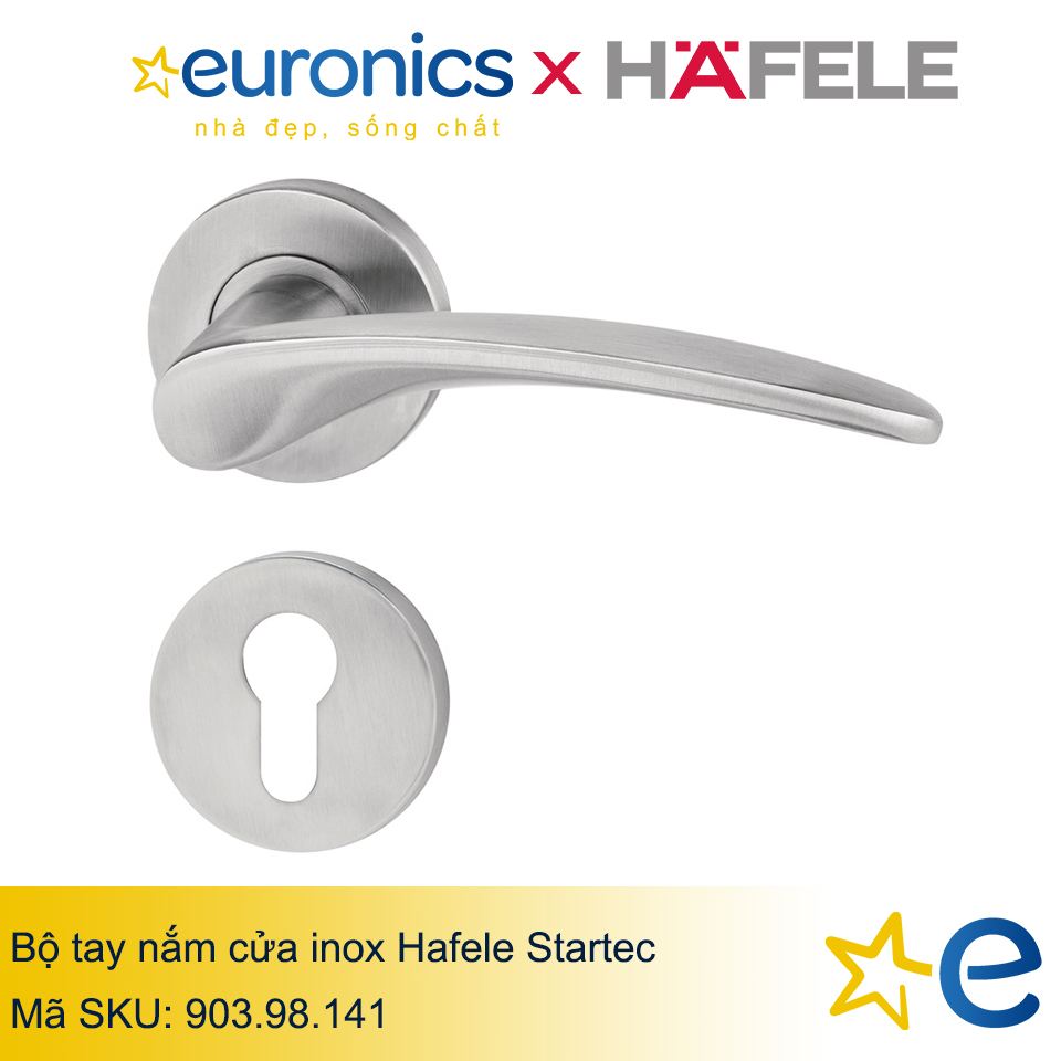 BỘ TAY NẮM CỬA INOX HAFELE STARTEC DÀNH CHO BỘ PC/903.98.141 - HÀNG CHÍNH HÃNG