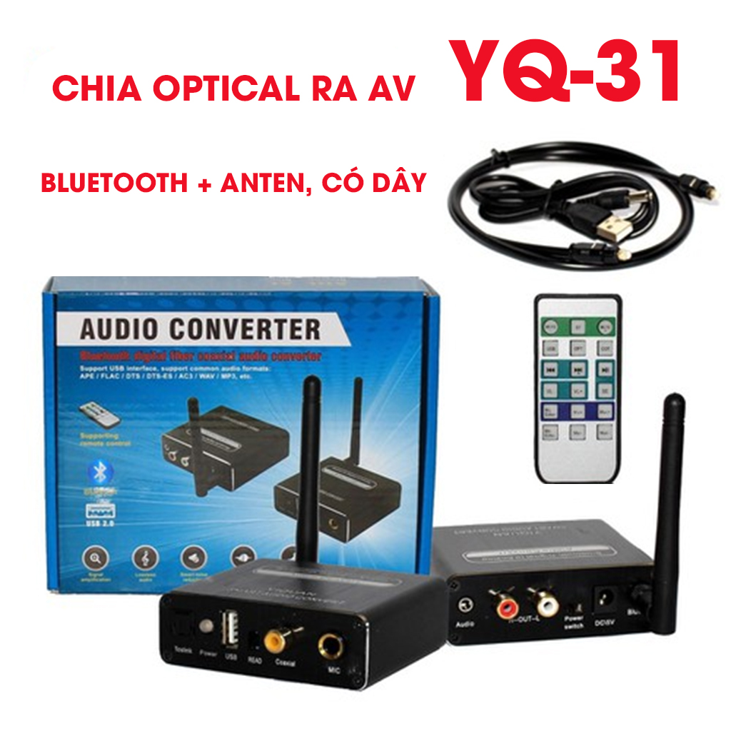 Bộ Chuyển Đổi Âm Thanh Quang Học YIQIAN YQ-31 Kết Nối Bluetooth 5.0 Dành Cho Điện Thoại -Phiên Bản Mới 2020 -4184 - Hàng Nhập Khẩu