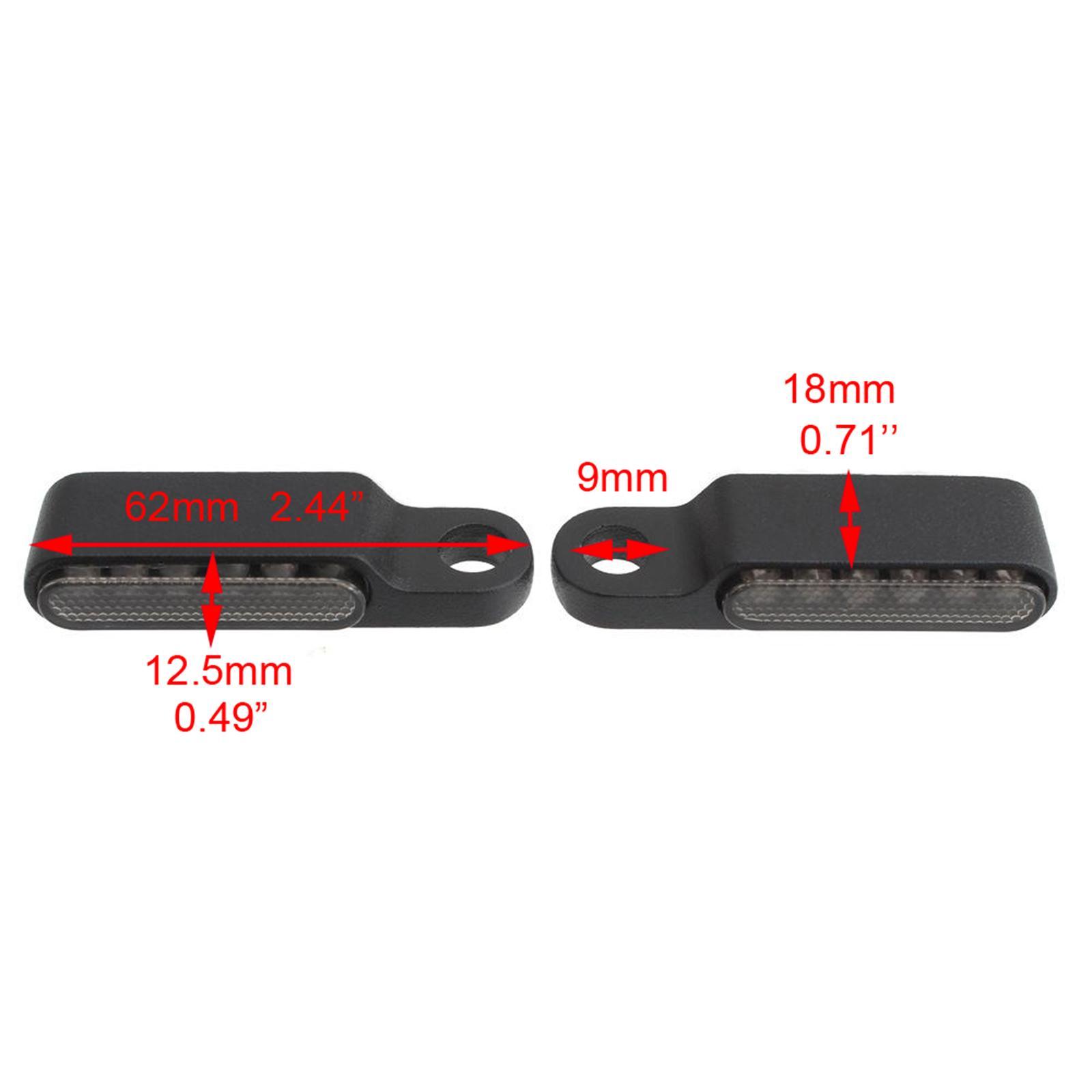 2pcs LED  Indicator Blinker DC 12V Amber for Cruiser - black