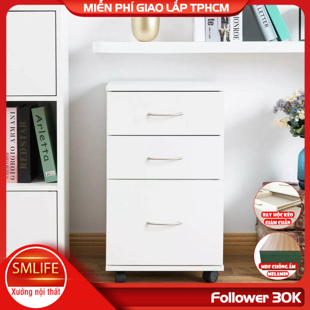 Tủ đựng tài liệu, hồ sơ SMLIFE Fantine | Gỗ MDF dày 17mm chống ẩm | D38xR40xC74cm