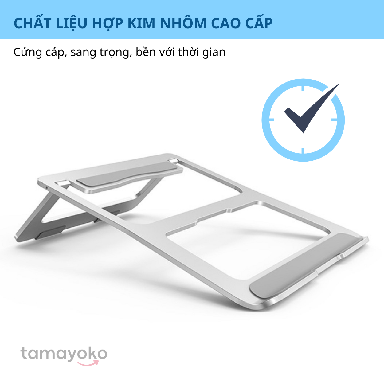 Giá Đỡ Để Bàn Dành Cho Laptop, Máy Tính Xách Tay Chất Liệu Hợp Kim Nhôm Cao Cấp Model HL001- Hàng Chính Hãng Tamayoko