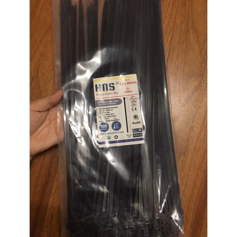 Túi 250 sợi dây rút nhựa đen 40cm