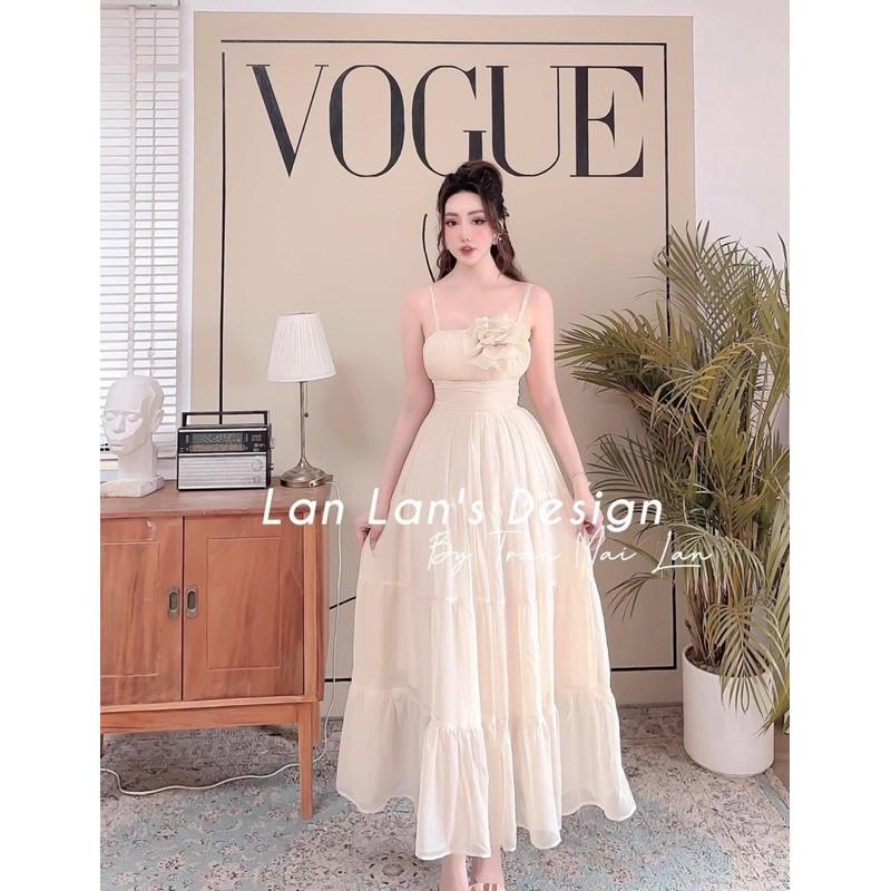 ĐẦM MAXI 2 DÂY ĐÍNH HOA
