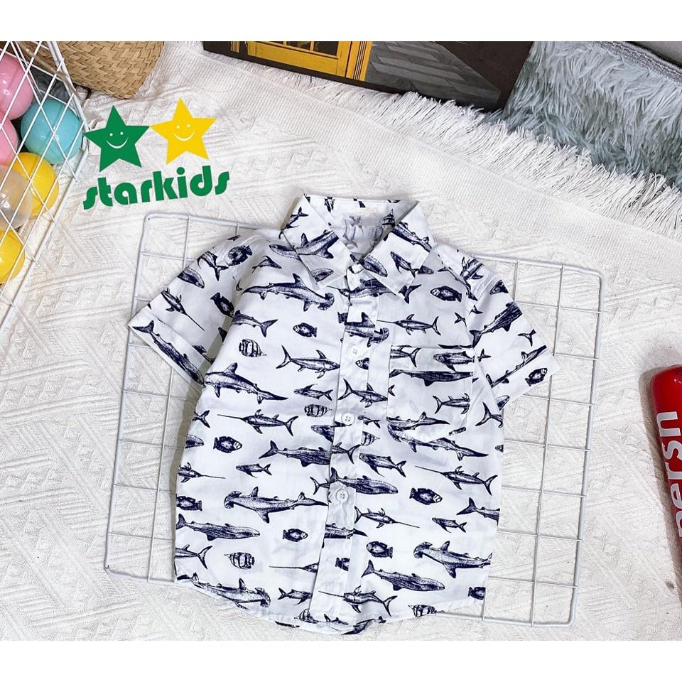 Áo sơ mi caro dài tay cho bé trai mặc tết đẹp size 20-32kg hàng cao cấp