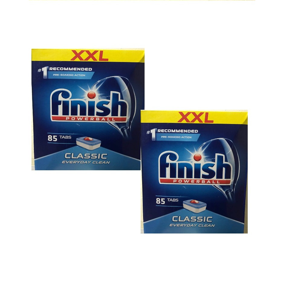 Combo 2 hộp viên rửa bát Finish 85 viên  dùng cho máy rửa bát