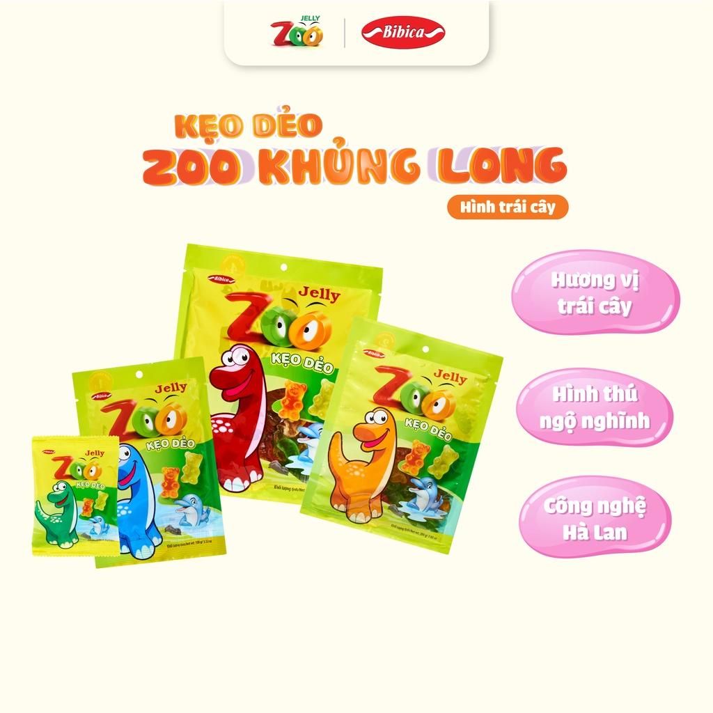 Kẹo dẻo Zoo khủng long vị hoa quả tự nhiên 100g/200g/500g - Bibica