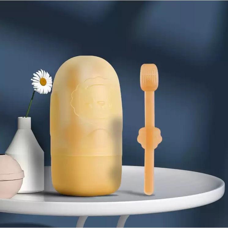 Bộ Bàn Chải Và Rơ Lưỡi Silicon Siêu Mềm Kichilachi