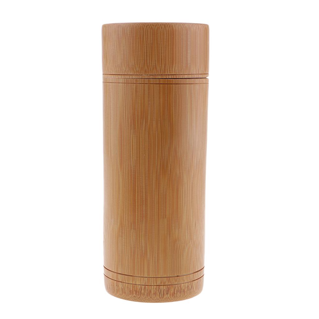 Tea Canister Bamboo Japanese Tea Box Storage Jar with Lid Tea Caddy Pot A