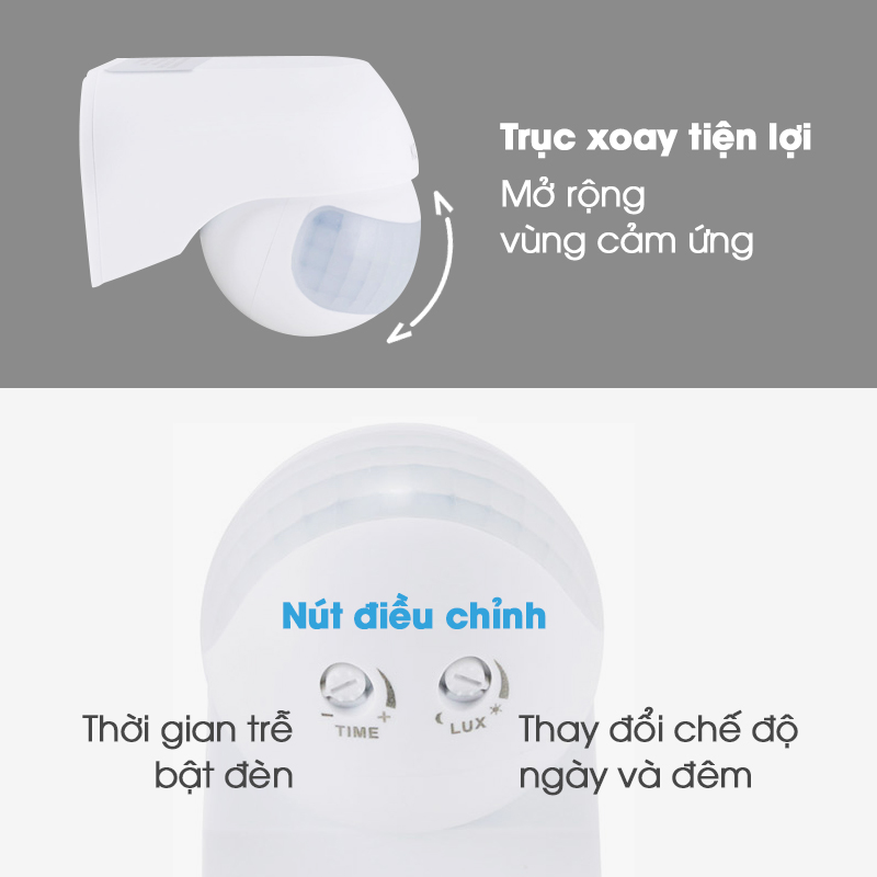 Bật đèn tự động gắn tường KONO KN-S15B