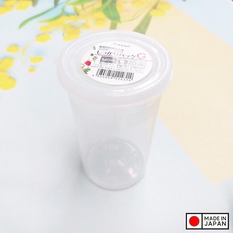 Hộp Nhựa Tròn Đựng Thực Phẩm 540ml - Nội Địa Nhật