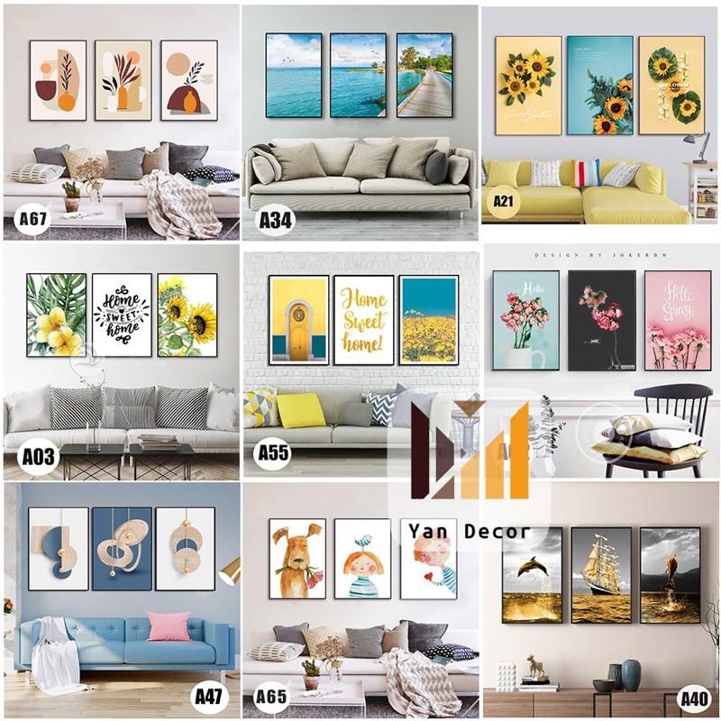 Tranh canvas bộ 3 bức kt 30x40cm