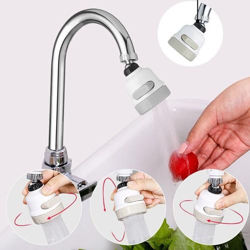 ĐẦU VÒI RỬA BÁT TĂNG ÁP XOAY 360 ĐỘ - 3 CHẾ ĐỘ - Vòi nối Tăng Áp lực Nước Cho Bồn Rửa Chén, Bồn Rửa Tay