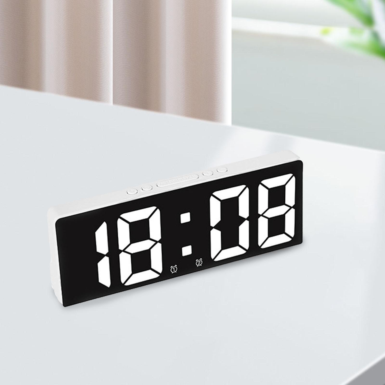 Clock Voice Control LED Display for Office Bedside Holiday Gifts
