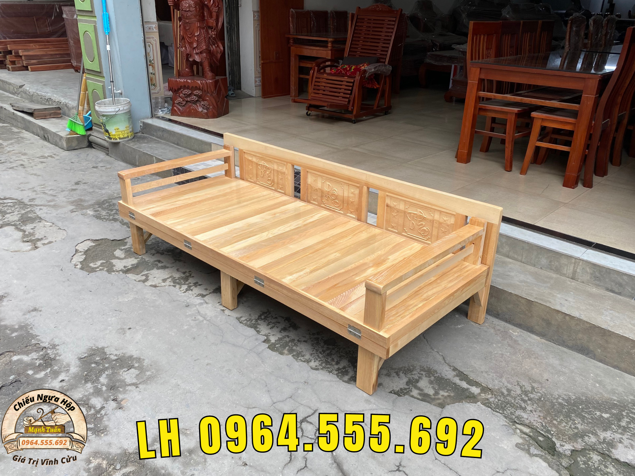 Giường Ngủ Gấp Đa Năng - Gỗ Sồi Nga - Kích Thước 1m60x2m 