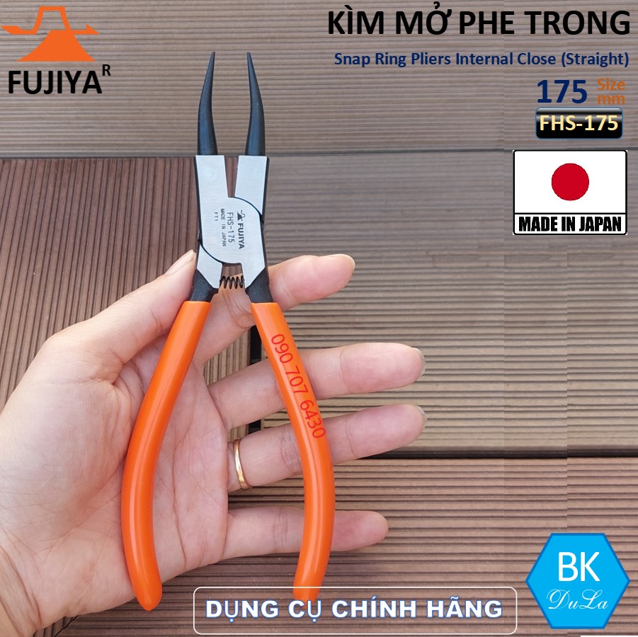 [Hàng Nhập Nhật] Kìm mở phe- Kềm mở phanh trong 175mm Fujiya FHS-175