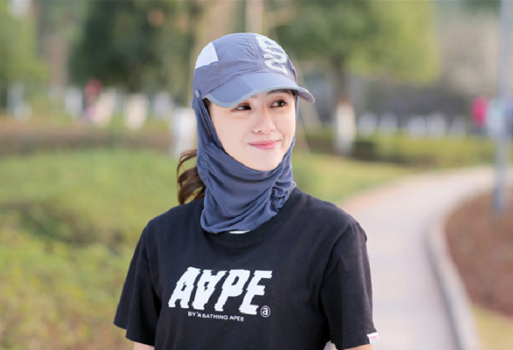 Mũ lưỡi trai kèm khẩu trang chống nắng chống tia cực tím cao cấp, nón khẩu trang chống nắng 360 độ