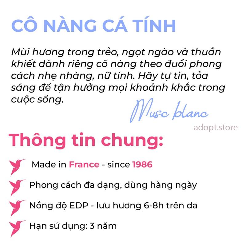 Nước Hoa Unisex ADOPT' MUSC BLANC Ngọt Ngào, Tươi Mát, Thơm Lâu