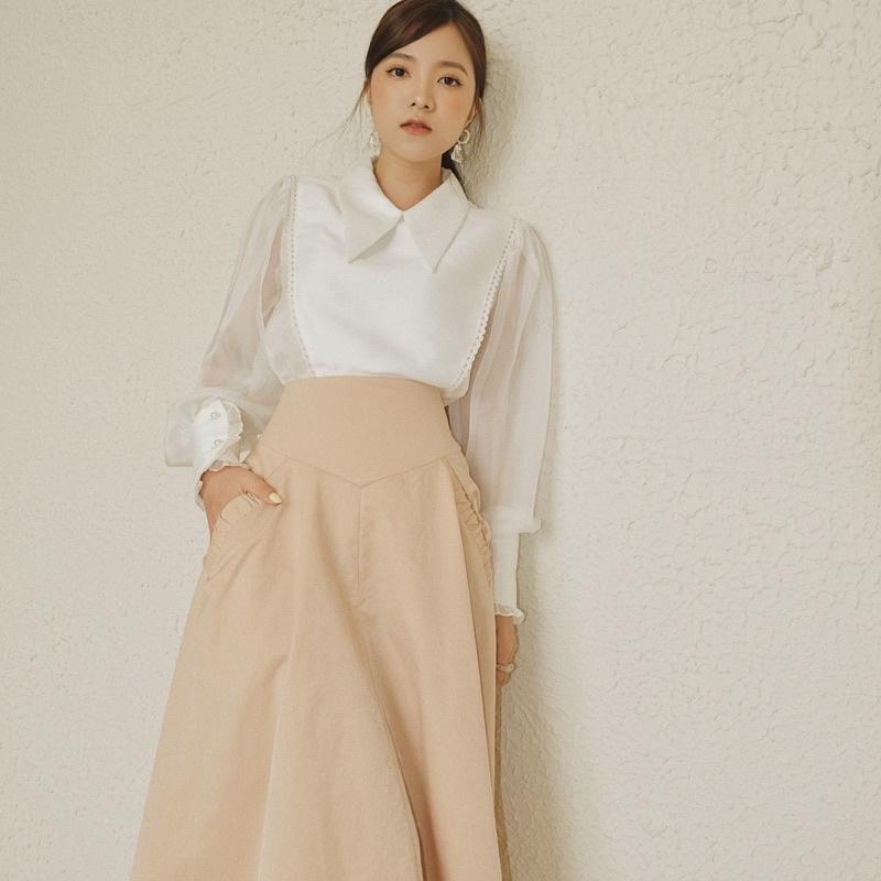Chân váy dài LAMUSE thiết kế túi nhún (Taffeta Skirt