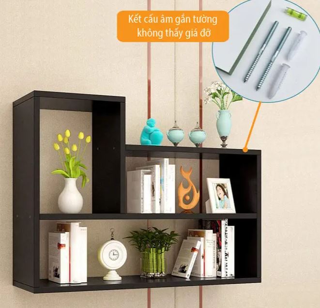 Kệ Để Sách Treo Tường Hiện Đại Juno Sofa CTKT181  KT 62cm x 80cm x 15cm