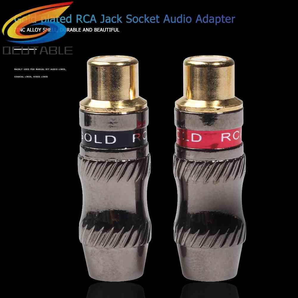 1 Cặp Jack Cắm Âm Thanh RCA Mạ Vàng