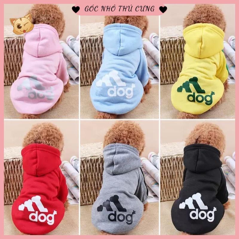 Áo nỉ Hoodie Adidog cho thú cưng, áo mùa đông cho chó mèo