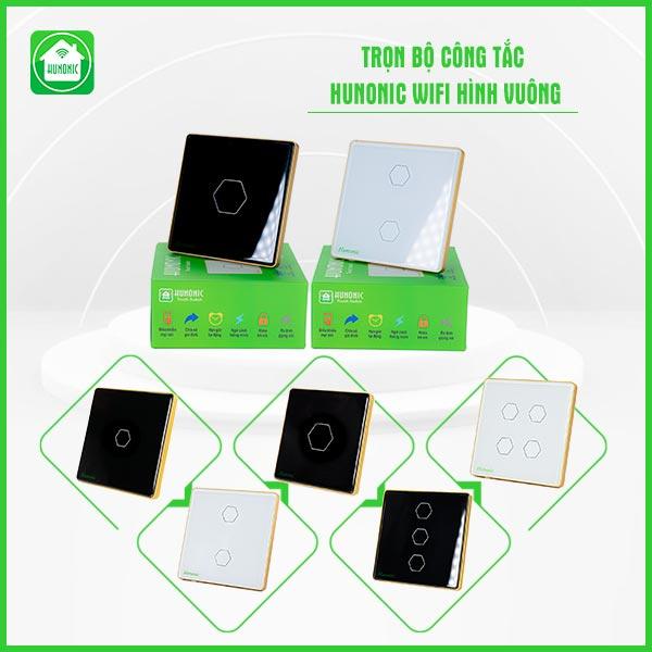 Công Tắc Hunonic Wifi Mặt Vuông [Hàng Chính Hãng