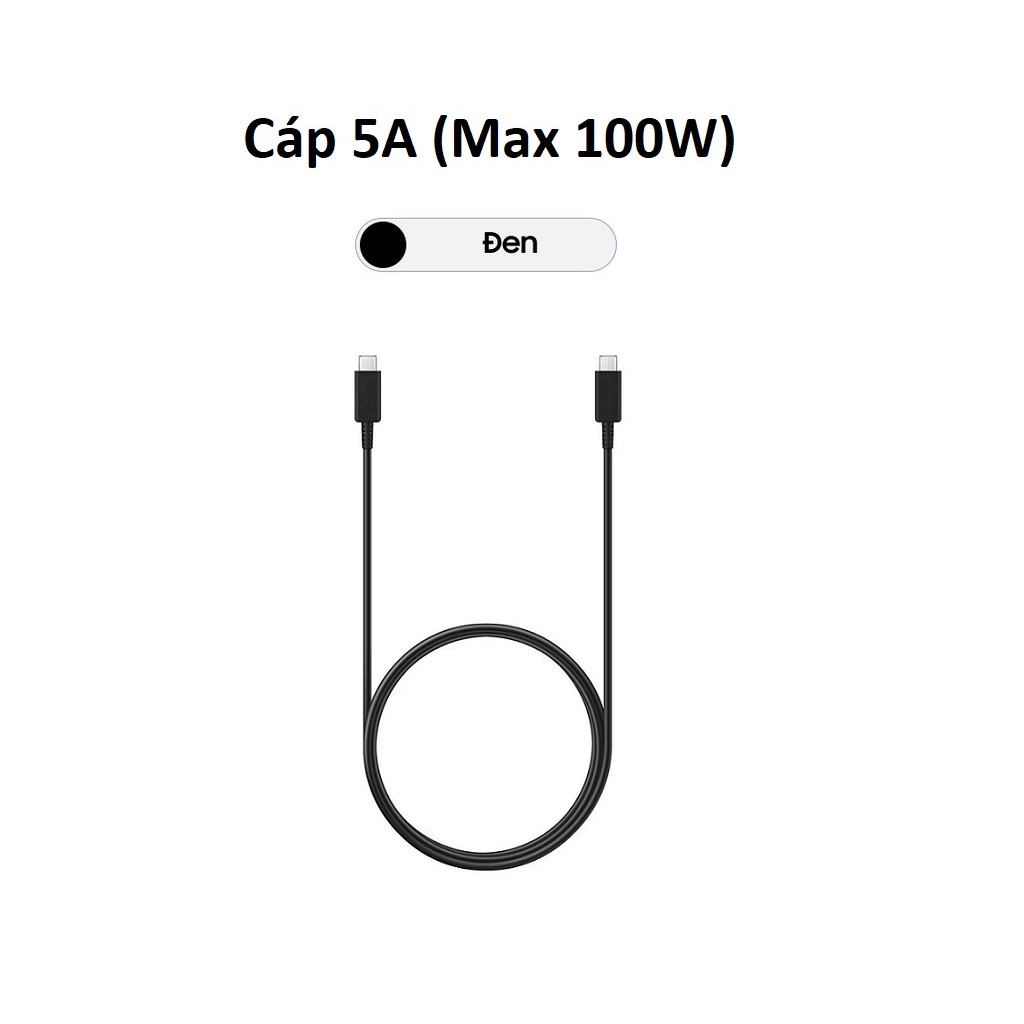 Cáp sạc Samsung C-C 5A, 1.8m (Dành cho củ sạc 45W) (EP-DX510) - Hàng Chính Hãng