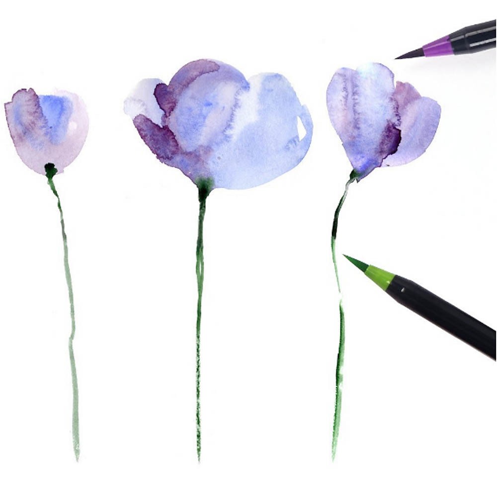 Bộ 20 bút lông màu nước cao cấp BUDECOR Water Color Brush Pen