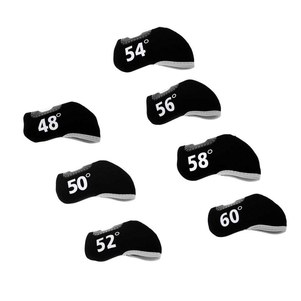 2-5pack Golf Club Iron Putter Headcover Head Cover Protector 48 Degree Black