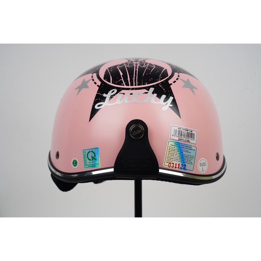 Mũ Bảo Hiểm 1/2 Đầu CHITA HELMETS CT6B1 Tem Gentlemen Cat