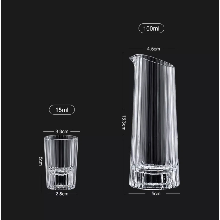 Bộ bình và ly thủy tinh kèm giá đỡ CRISTALERÍA