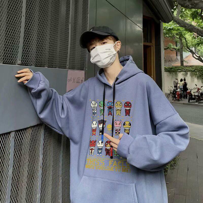 ÁO HOODIE NỈ NAM IN HÌNH SIÊU ANH HÙNG CỰC DỄ THƯƠNG