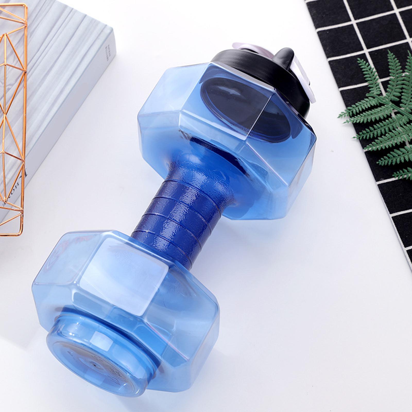 2xFitness Dumbbells Weight Strong Water Drinks Bottle 2600ml Blue