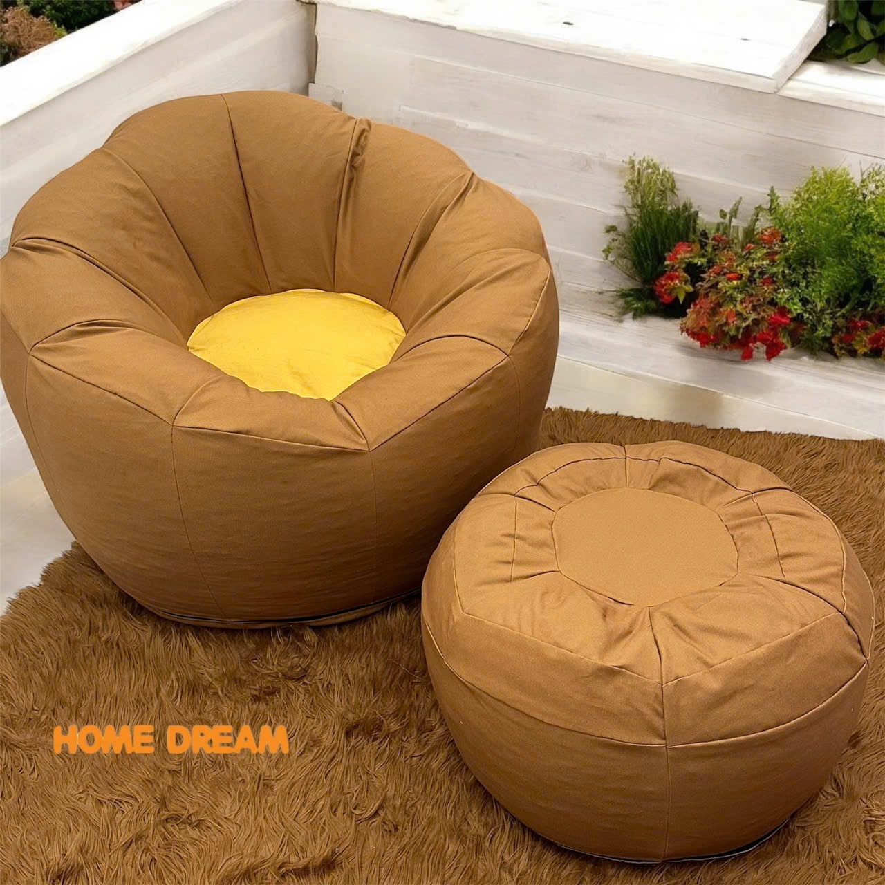 Ghế Lười Hoa Cúc Olefin Home Dream