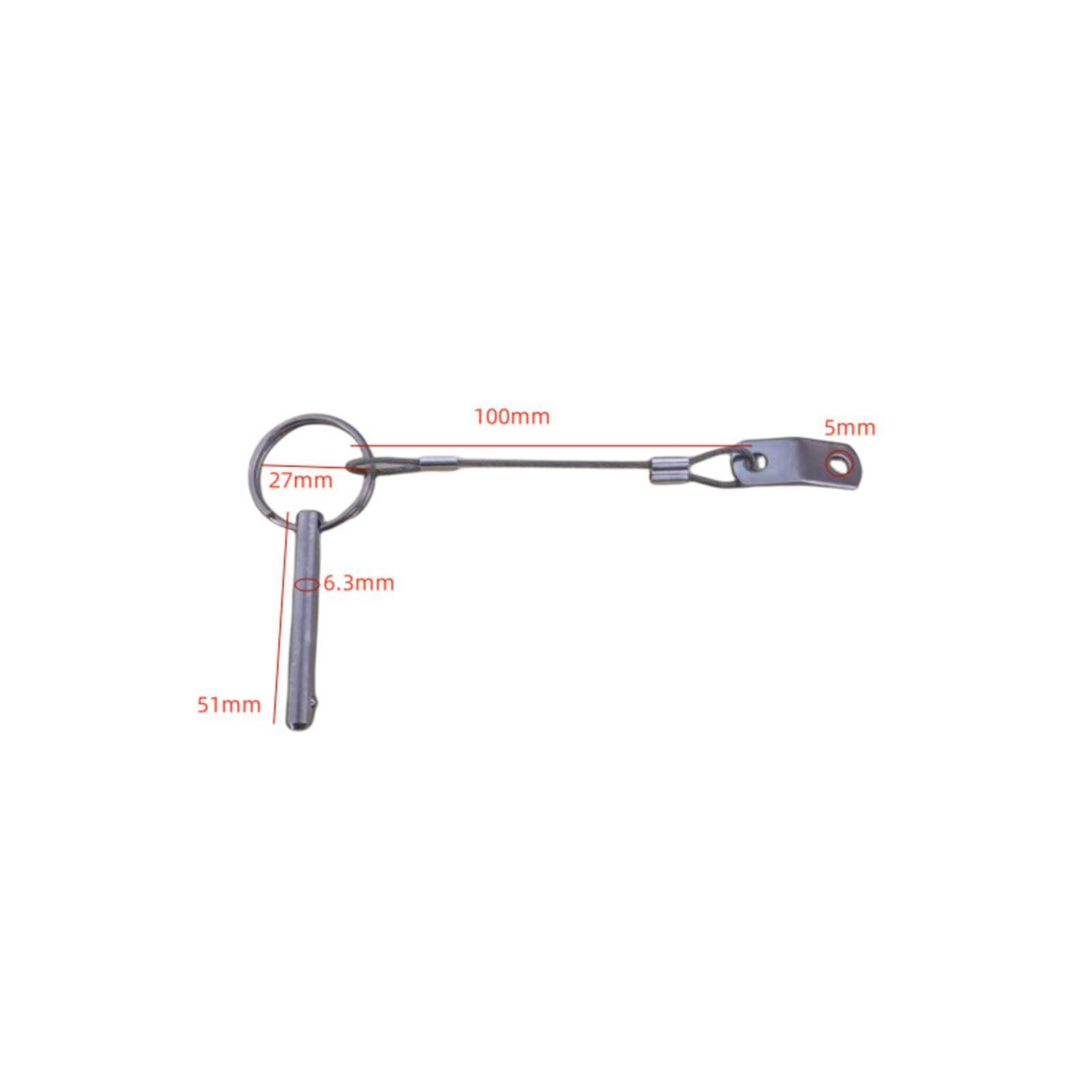 Quick Release Pin Tractor Hinge Fasteners, Pull Outfitting Pin, Locating Pin Safety Pin Hardware for Deck Hinge Boat Bimini Top