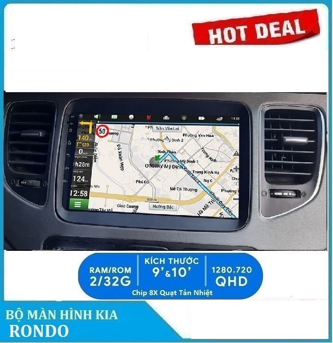 BỘ MÀN HÌNH DVD ANDROID CHO XE OTO A.5 New THEO XE KIA RONDO ram 2gb-rom 32gb chip 8 nhân mạnh mẽ tích hợp Phụ kiện ô tô,camera lùi hành trình .đầu đài DVD oto xem phim,nghe nhạc