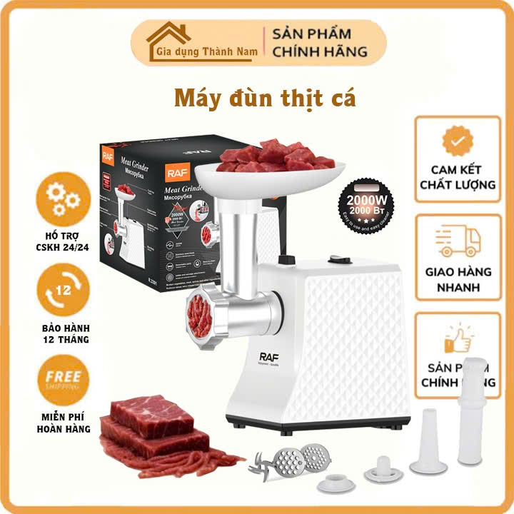 Máy xay thịt gia đình, máy đùn thịt công nghiệp, nhồi thịt RAF hàng nga siêu bền