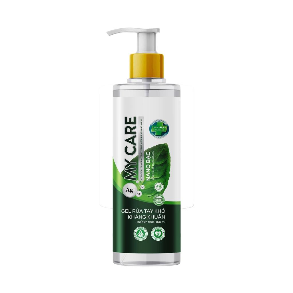 (GIAO HỎA TỐC ) NƯỚC RỬA TAY KHÔ MY CARE NANO BẠC KHÁNG KHUẨN ĐẾN 99,9% 150ML