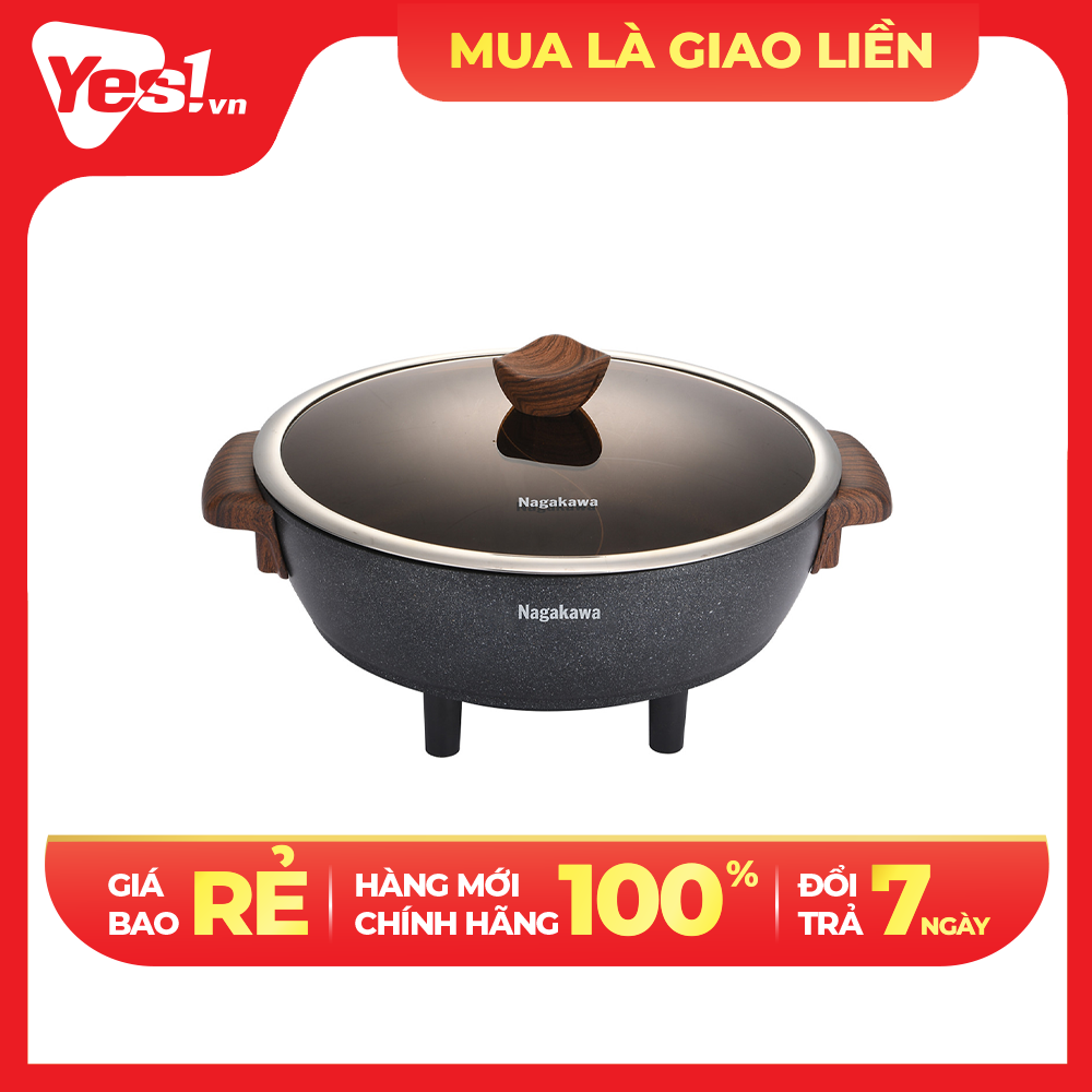 Lẩu điện 2 ngăn đa năng Nagakawa NAG1906 (6.0 Lít) - Hàng Chính Hãng